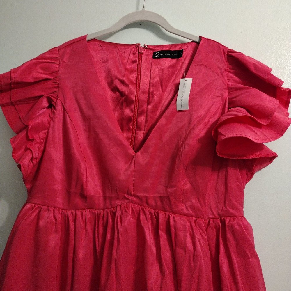 New York & Company Dark Pink Dress